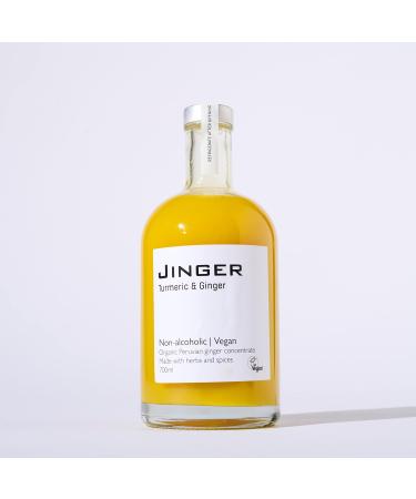 Jinger Drinks Organic Jinger Turmeric & Ginger Drink: Refreshing Health-Boosting Blend with Natural Ingredients (700ml) - Buy Online on GoSupps.com