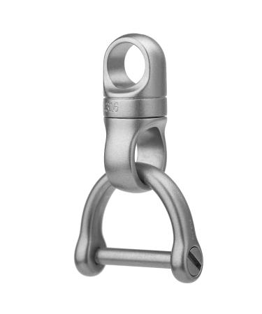 TISUR Swivel Key Ring Clips for Keychains, 360Rotatable Metal Carabiner Small Key Chain Rings, Jewelry Making Connector Keychain Holder Accessories(with D Ring-Matte)