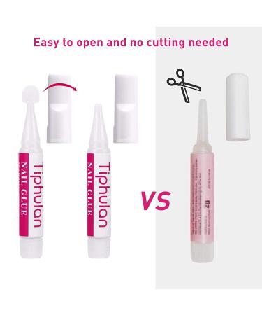 Tiphulan Nail Glue - 20PCS Professional Adhesive for Press On Nails | Strong Hold Fake Nails Glue Bulk Pack | Long Lasting & Super Strong Bond for Acrylic Nails - 2g/pcs - Buy Online on GoSupps.com