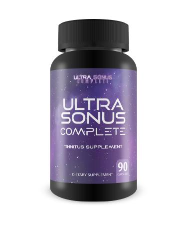 Ultra Sonus Complete Tinnitus Supplement - Garlic Turmeric Vitamin C Max Formula - Support Reduced Inflammation & Ear Ringing with This Natural Herbal Formula ( 90 Capsules )