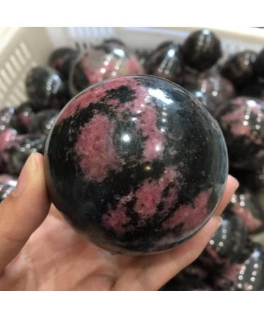 Natural Crystal Rough Home Decoration 65mm Natural Plum Tourmaline Palm Crystal Ball s - Buy Online on GoSupps.com
