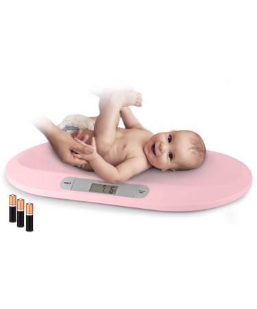 BERDSEN baby scale weight precise up to 20 kg measurement memory stable safe batteries included Kg/Lb/Oz color pink