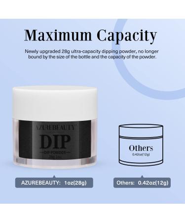 AZUREBEAUTY Black Dip Powder - Odor-Free, Long-Lasting Nail Dipping Powder for French Nail Art Manicure at Home - 1 Oz - Buy Online on GoSupps.com