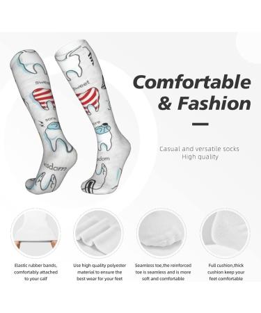 Tooth Compression Socks for Men & Women | 15-20 mmHg Support for Running & Cycling - Buy Online on GoSupps.com