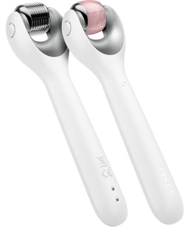 GESKE | SmartAppGuided MicroNeedle Face Roller | 9 in 1 | with rose quartz | Microneedling | Professional Microneedling Device | Needle Roller | Face Beauty Roller | Micro Needles - Buy Online on GoSupps.com