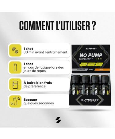 Superset Nutrition - No Pump Shot (12x60ml) - PreWorkout in oral solution for optimal absorption - Special formula for intense workouts! - Orange - Buy Online on GoSupps.com