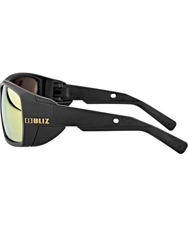 Bliz Peak Sports Glasses - Matte Black with POL Brown Gold Lenses | International Shipping Available - Buy Online on GoSupps.com