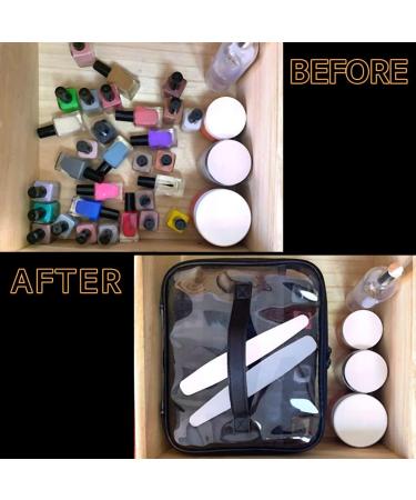 Holay Nail Polish Organizer - Durable Holder with 30 Foam Slots, Professional Carrier in Transparent Black - 9.4x8.46x5-inch - Buy Online on GoSupps.com