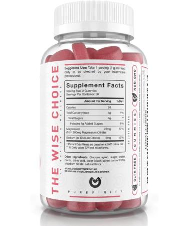 Magnesium Citrate Gummies 600 mg for Adults High Absorption Supplement for Cramps Muscle Recovery Sleep Bone and Energy Support Non-GMO Allergen Free 60 Vegan Gummies (Pack of 2) - Buy Online on GoSupps.com