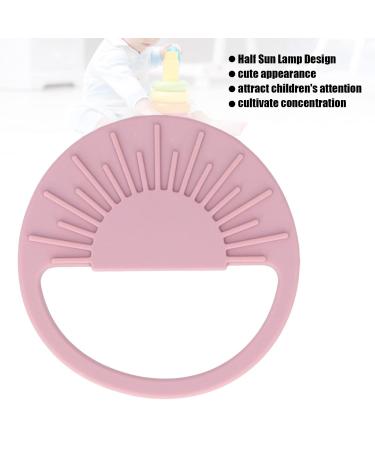 Shop Safe Baby Silicone Bite Ring Toys - Food-Safe Semicircular Sun Design in Lavender Red | Ideal for Infants - Buy Online on GoSupps.com