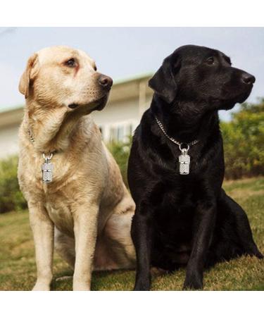 QISF Anti-Lost Pet ID Tag Barrel 5 Pcs Stainless Steel Pet Dog Cat Puppy ID Address Name Label Personalized Tag Barrel Tube Collar - Buy Online on GoSupps.com
