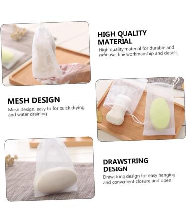Healeved 150 Pcs Soap Bag Foam Net Soap Mesh Soap Saver Bag Soap Net Holder Soap Drying Bags Pe White 12X9CMx3pcs Whitex3pcs - Buy Online on GoSupps.com
