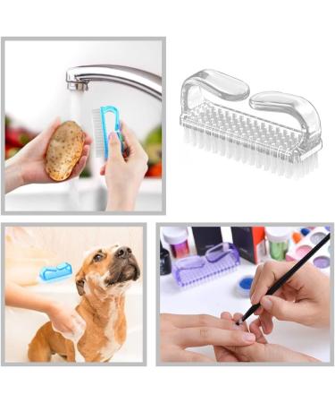 CHAOYUELYF 5 Pcs Nail Brushes For Cleaning Nails Transparent Nail Dust Brushes Handle Nail Scrubbing Brushes for Toes and Nails Cleaning - Buy Online on GoSupps.com
