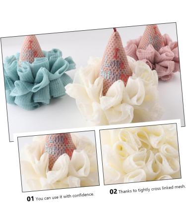 1pc Ice Cream Bath Ball Mesh Bath Pouf Men Body Wash Bath Sponge Mesh Bath Shower Sponge Sensitive Body Wash Mens Body Wash Exfoliating Sponge Puff Ball or White Anti-Separation - Buy Online on GoSupps.com