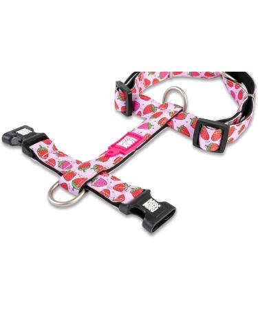 Max & Molly Ultra-Comfort H-Shape Dog Harness for Medium Dogs - Padded Neoprene Strawberry Dream Secure & Ultralight Comfort - Buy Online on GoSupps.com