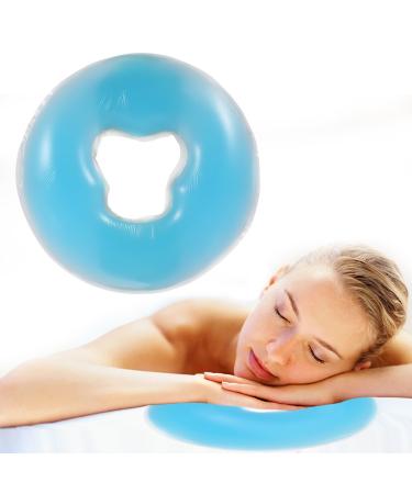 ZJchao Silicone Pillow  Beauty SPA Massage Pillow  Soft Massage Face Relax Pillow Headrest Silicone Face Cushion Beauty Salon Skin Care Relax Head Cradle Cushion (Blue)