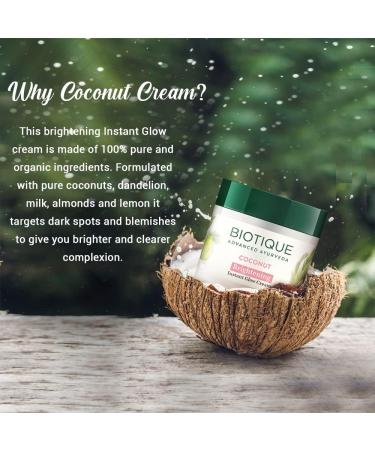 Biotique Coconut Whitening and Brightening Cream for All Skin Types - Buy Online on GoSupps.com