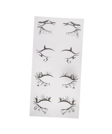 VINTORKY 4 Pairs Halloween Eyeliner Stickers Halloween Face Tattoos Cat Eye Makeup Sticker Makeup Stencil Pvc