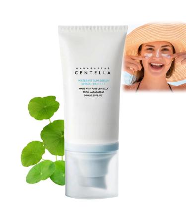 Centella Sunscreen SPF 50 PA++++ Madagascar Centella Sun Cream Water-Fit Sun Serum Sunscreen SPF 50 Face Moisturiser Hydrating Sunscreen UV Defense Refreshing Korean Sunscreen Sunscreen Oily Skin