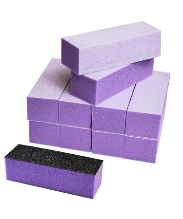Karlash Nail Buffer sanding Block Purple White 100/180 Grit Nail Art Manicure Pedicure File 10 PCS
