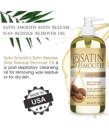 Satin Smooth Satin Release Wax Residue Remover Oil 16 oz - Gentle Wax Cleanser (1 Pack) - Buy Online on GoSupps.com