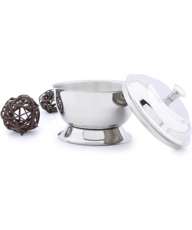 Haryali London Stainless Steel Shaving Bowl with Lid - Durable & Easy to Handle - Elegant Design, Perfect Companion for Shaving Kit - Buy Online on GoSupps.com