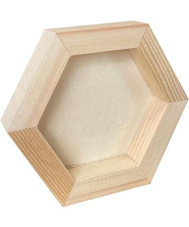 6 Pack 4x4.6 in Hexagon Unfinished Wood Canvas Boards for Painting and Crafts - Buy Online on GoSupps.com