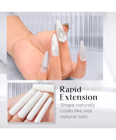 60ml White Poly Extension Nail Gel - Quick Building UV Gel for Salon-Quality Manicures | Perfect for Beginners and Pro Nail Techs - Buy Online on GoSupps.com