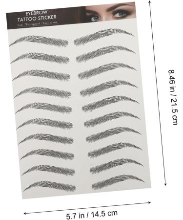 FRCOLOR 20 pcs Female Fake Stickers Supply Women Temporary Bionic Eyebrows Black Makeup Shaping Eyebrow 1 count (Pack of 1) Blackx2pcs - Buy Online on GoSupps.com
