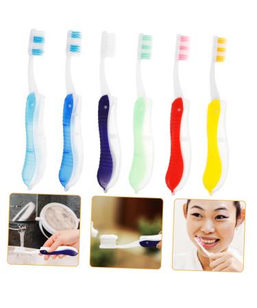 Genetic 6 pieces foldable toothbrush toothbrush toothbrush hotel practical toothbrush toothbrush travel teeth accessories travel sizes toothbrush household toothbrush
