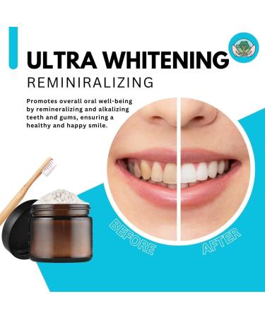 All Natural Tooth Powder - Fluoride Free Teeth Whitening & Remineralizing Toothpaste | 400+ Brushings in 2 Oz Glass Jar - Buy Online on GoSupps.com