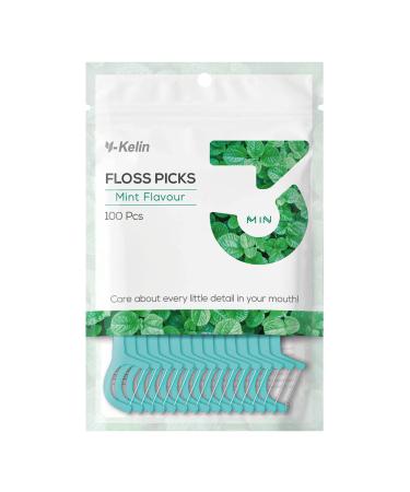 Y-Kelin Dental Floss-100 Pcs Dental Floss Toothpick Teeth Stick Tooth Picks Floss Picks Teeth Cleaning (Mint 100 pcs) Mint 100 Count (Pack of 1) - Buy Online on GoSupps.com