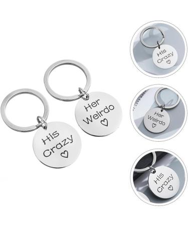 Coheali Valentine's Day Key Trailer Pair Rings - Men's Gifts | Stainless Steel Key Holders for Couples | 3-Piece Set - Buy Online on GoSupps.com