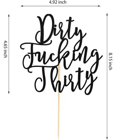Arthsdite Dirty Thirty Cake Topper - 30th Birthday Cake Topper Dirty Thirty Birthday Cake Decorations Happy 30th Birthday Party Decorations Supplies (30th Birthday Cake Topper) - Black Glitter - Buy Online on GoSupps.com