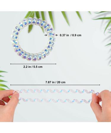 Jesslab Spiral Hair Ties - 10 Traceless Ponytail Holders No-Damage Hair Accessories for Girls & Women - Color Sorted (#8) - Buy Online on GoSupps.com