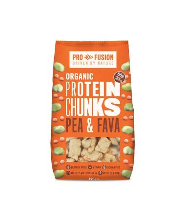 Profusion Organic Vegan Pea and Fava Protein Chunks 125g 125 g (Pack of 1)
