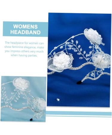 Beavorty bride headband bride pearl rhinestones vintage the flowers wild crystal press hair headgear hair accessories hair bands girls headbands lace bridal headband Hong style - Buy Online on GoSupps.com