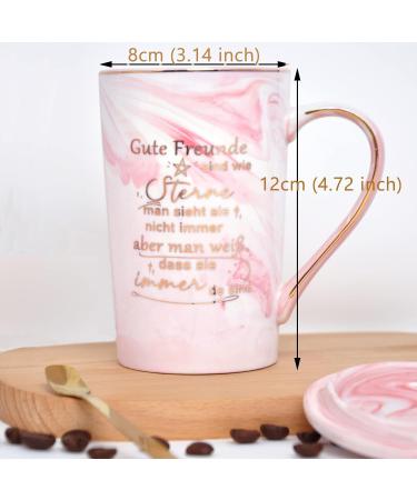 Personalized Bokalaka Coffee Cup - Perfect Birthday Gift for Best Friends | 400ml Pink Cup in Gift Box - Ideal Farewell Gift for Colleagues - Buy Online on GoSupps.com