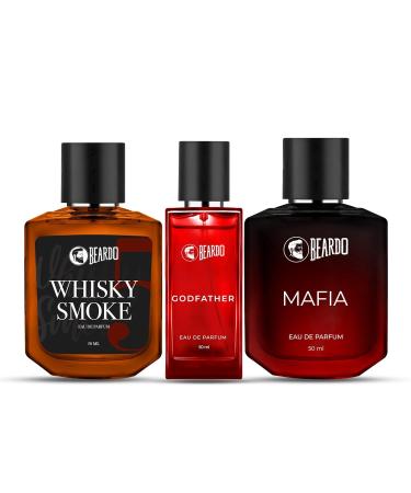 Premium Perfume Set of 3 - Whisky Smoke Godfather & Mafia Perfume For Men (50ml x Pack of 3) | Woody Spicy Citrus Notes Long Lasting Perfume | Date Night Perfume For Men