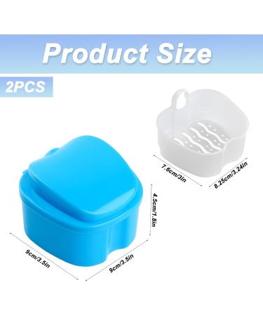 2 PC Denture Storage Box Set | Portable Braces Container & Tooth Rail Box for Dentists | Ideal for Misaligned Teeth & Cleaners - Buy Online on GoSupps.com