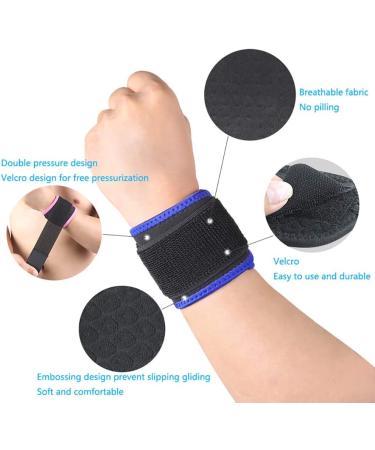 Wrist Brace Compression Support Strap for Men, Women, Youth, and Elderly - Adjustable Sports Wristband (Pink) - Buy Online on GoSupps.com