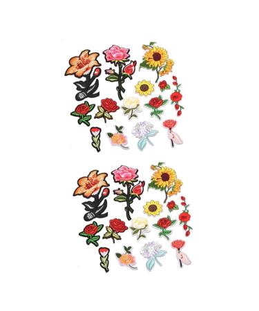 COHEALI 28 Pcs Stickers for Kids Floral Shaped Applique Patch Design Clothes Patches Badge Plaque As Shownx2pcs Mx2pcs