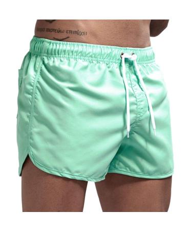 Mens Authentics Premium Athletic Regular Fit Cotton Canvas Cargo Short Casual Work Shorts Summer Graphic Shorts Mint Green X-Large