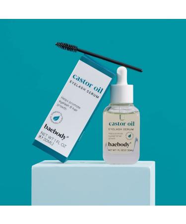 Baebody Castor Oil Eyelash Serum 1 fl oz - Boost Lash Growth & Nourishment - Buy Online on GoSupps.com