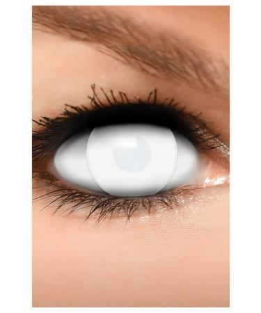FUNZERA Dead Zombie Halloween Contact Lenses White - Pack of 2 (1 Pair) - Without Prescription - Ideal for Cosplay Carnival & Mardi Gras - Buy Online on GoSupps.com