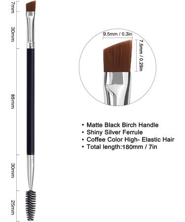 Duo Eyebrow Brush with Angled Brush and Spoolie - Eyelash Comb Tool (1 Pc) - Buy Online on GoSupps.com
