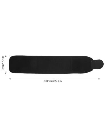Uxsiya Adjustable Elastic Waist Support Belt - SBR Neoprene Lumbar Brace for Exercise & Fitness (Black) | International Shipping Available - Buy Online on GoSupps.com