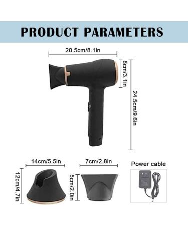 Cordless Hair Dryers Gift Set Portable Travel Blow Dryer with RQuick Charging Base Suitable Handheld 2 Files Hot & Cold Wind Blowdryer Gifts for Women/Men Black - Buy Online on GoSupps.com