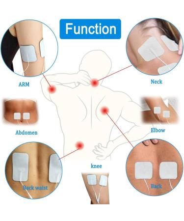 Replacement Electrode Pads for AUVON & TENS 7000 Unit - 12 Combo Pack 2X2 and 2X4 Self-Adhesive Pads for Lower Back Pain Relief - Latex-Free - Buy Online on GoSupps.com