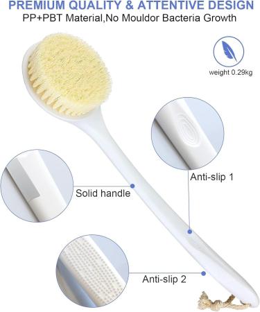 Ondaring Bath Brush Back Scrubber Shower Brush with Long Handle Back Scrubbers for Use in Shower Bath Brush for Men and Women - Buy Online on GoSupps.com